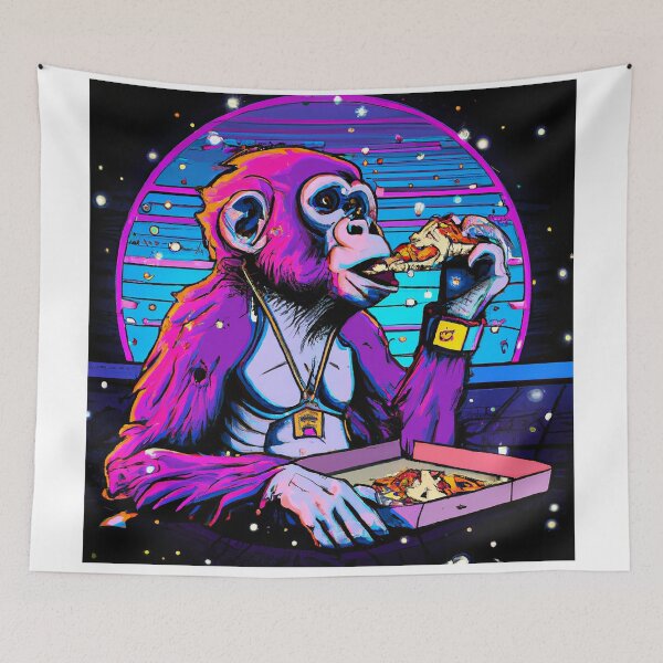 Item preview, Monkey Eating a Pizza Collection: 2 designed and sold by d3din5ide.