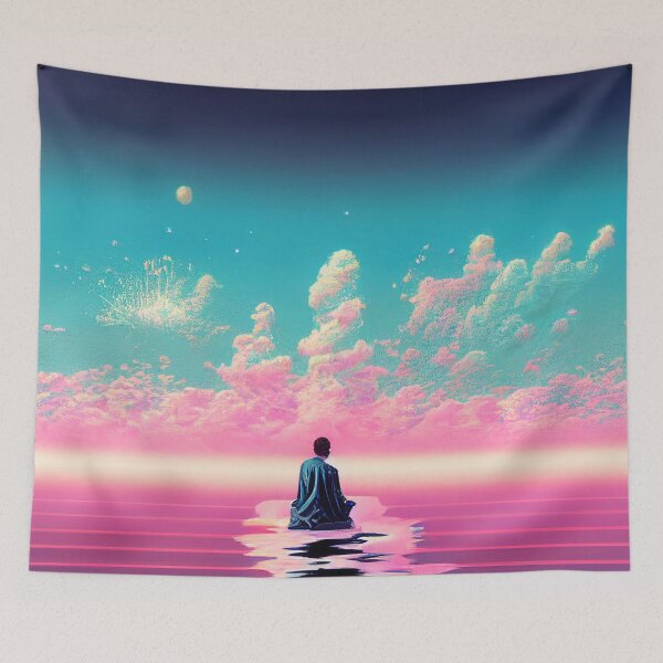 Item preview, Vaporwave Ocean Man designed and sold by wallycobra.