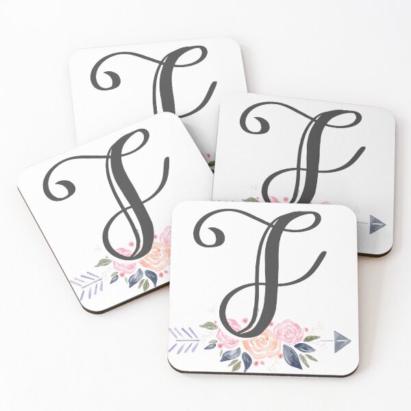 Item preview, Letter J Monogram Watercolor Roses designed and sold by MandyRosko.