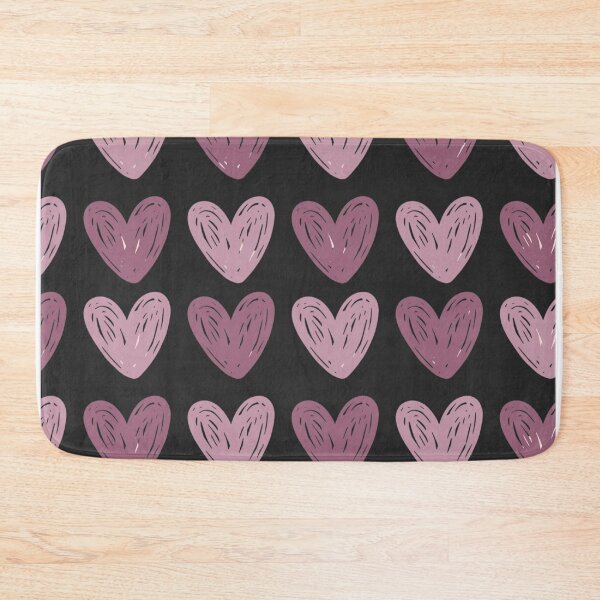 Item preview, Painted Mauve Pink Hearts Pattern designed and sold by HappyLifeCreate.