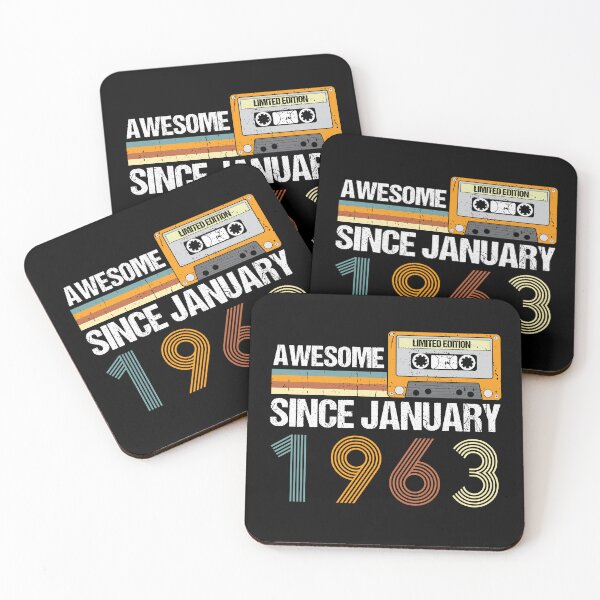 Item preview, Awesome Since January 1963 | 60th Birthday Gifts | 60 Years Old Gifts designed and sold by AMINE  ★★★★★.
