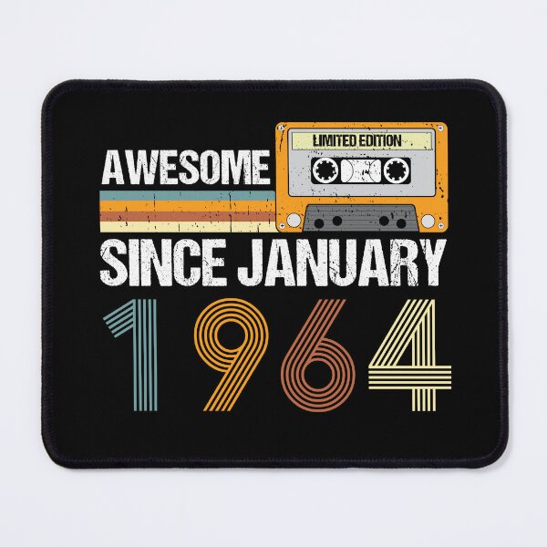 Item preview, Awesome Since January 1964 | 59th Birthday Gifts | 59 Years Old Gifts designed and sold by AMINE ★★★★★.