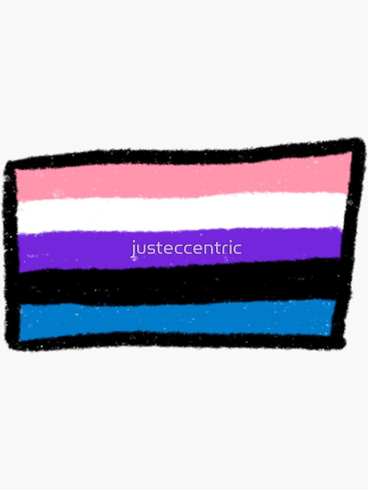 Genderfluid Pride Flag Sticker For Sale By Justeccentric Redbubble