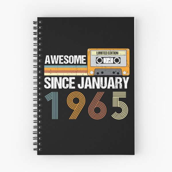 Item preview, Awesome Since January 1965 | 58th Birthday Gifts | 58 Years Old Gifts designed and sold by AMINE  ★★★★★.
