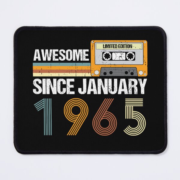 Item preview, Awesome Since January 1965 | 58th Birthday Gifts | 58 Years Old Gifts designed and sold by AMINE ★★★★★.