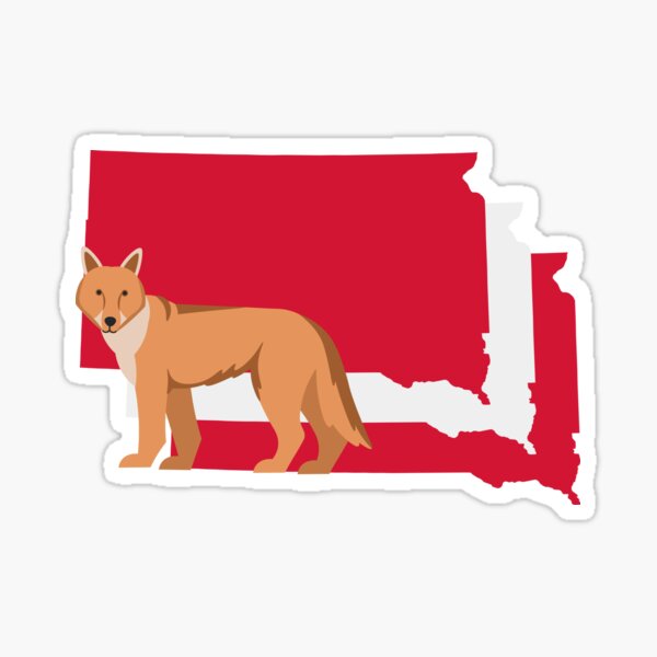 South Dakota Border Coyotes Sticker For Sale By Latterdaze Redbubble 2156