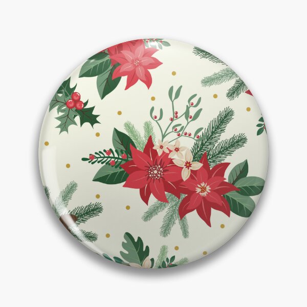 Item preview, White Stylish Floral Pattern for Christmas Holidays designed and sold by Phanya-Style.