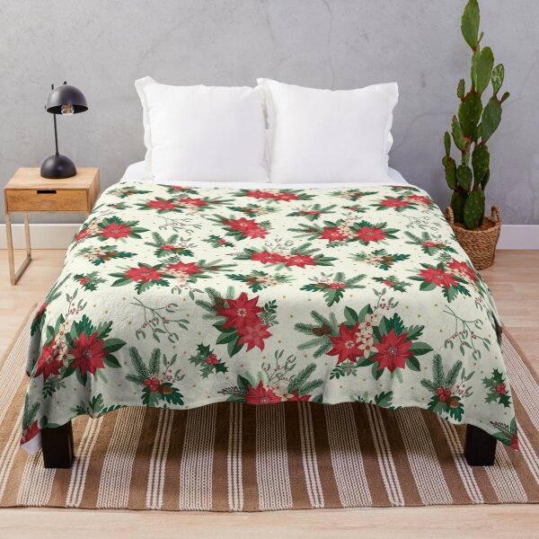 Item preview, White Stylish Floral Pattern for Christmas Holidays designed and sold by Phanya-Style.
