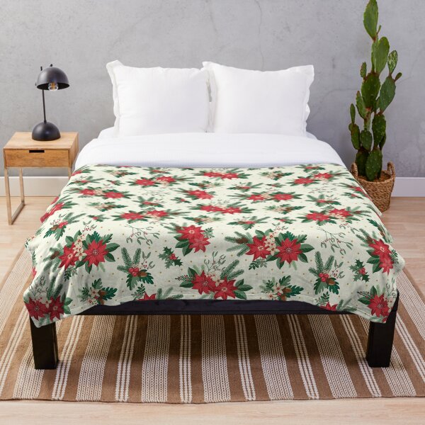 Item preview, White Stylish Floral Pattern for Christmas Holidays designed and sold by Phanya-Style.