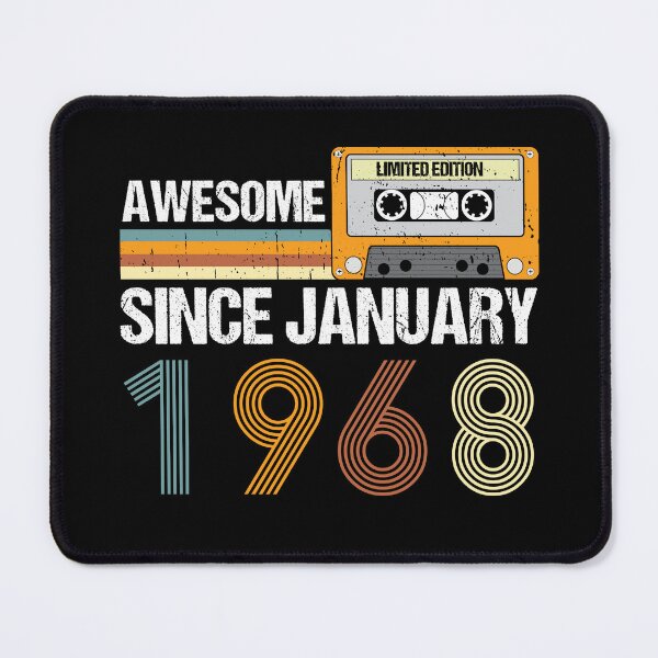 Item preview, Awesome Since January 1968 | 55th Birthday Gifts | 55 Years Old Gifts designed and sold by AMINE ★★★★★.