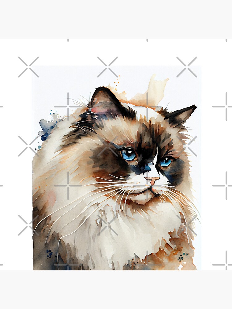 Ragdoll Cat - Watercolor paint Kids T-Shirt for Sale by