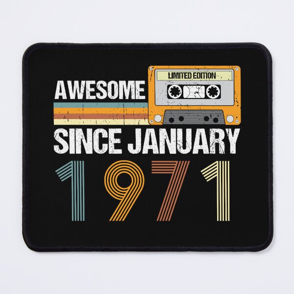 Item preview, Awesome Since January 1971 | 52th Birthday Gifts | 52 Years Old Gifts designed and sold by AMINE ★★★★★.