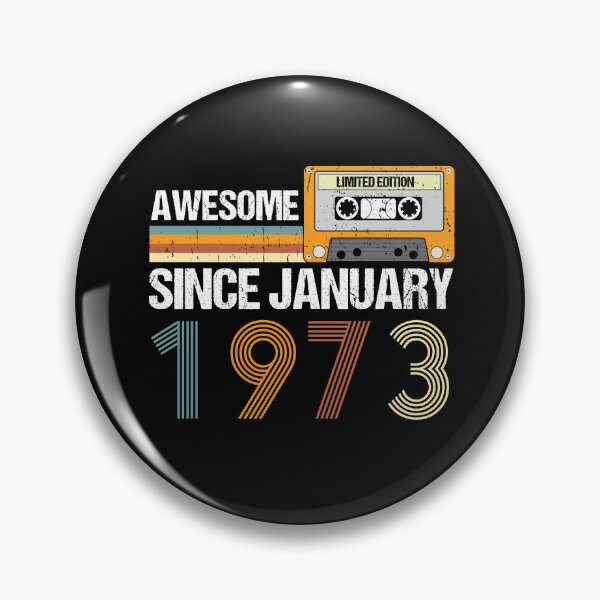 Item preview, Awesome Since January 1973 | 50th Birthday Gifts | 50 Years Old Gifts designed and sold by AMINE  ★★★★★.