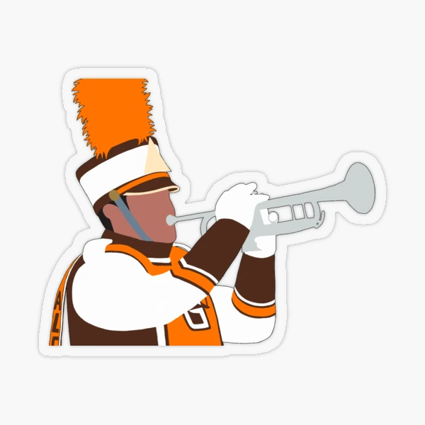 BGSU Falcon Marching Band Trumpet Sticker for Sale by mistyreneelove