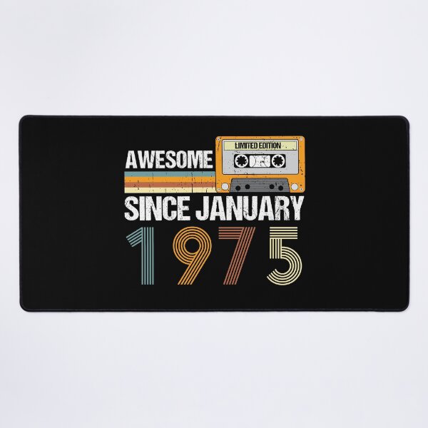 Item preview, Awesome Since January 1975 | 48th Birthday Gifts | 48 Years Old Gifts designed and sold by AMINE ★★★★★.
