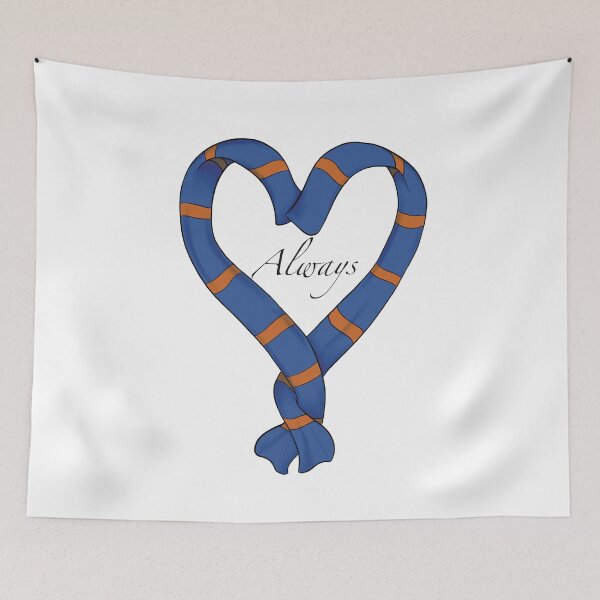Item preview, Wizard Blue Raven House Scarf Heart designed and sold by ShelleebeeArt.