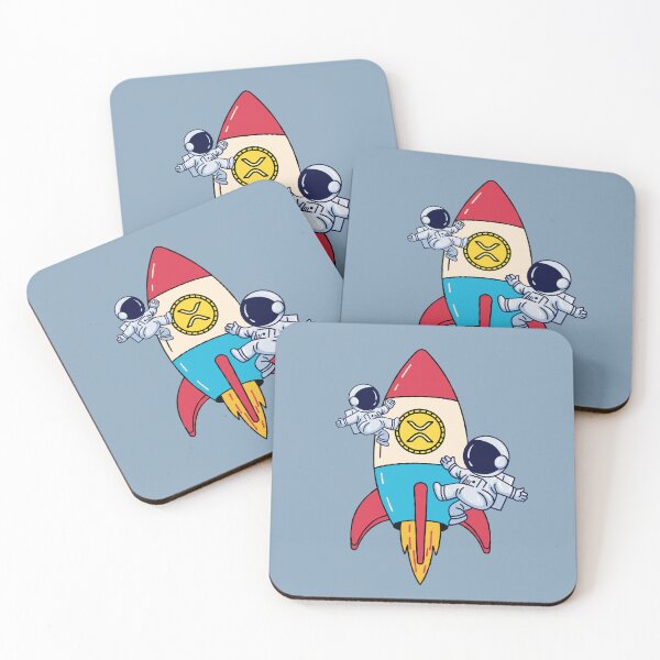 Item preview, Crypto Astronaut rockets Ripple XRP coin designed and sold by Crypmetal.