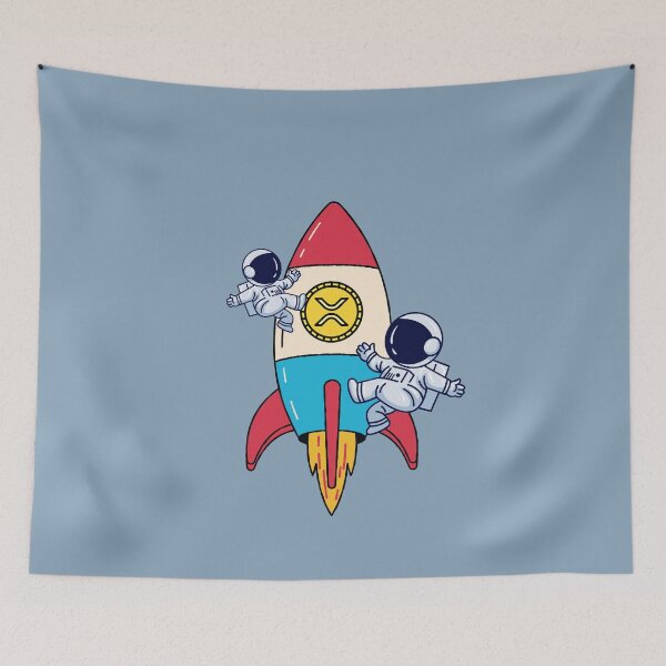 Item preview, Crypto Astronaut rockets Ripple XRP coin designed and sold by Crypmetal.