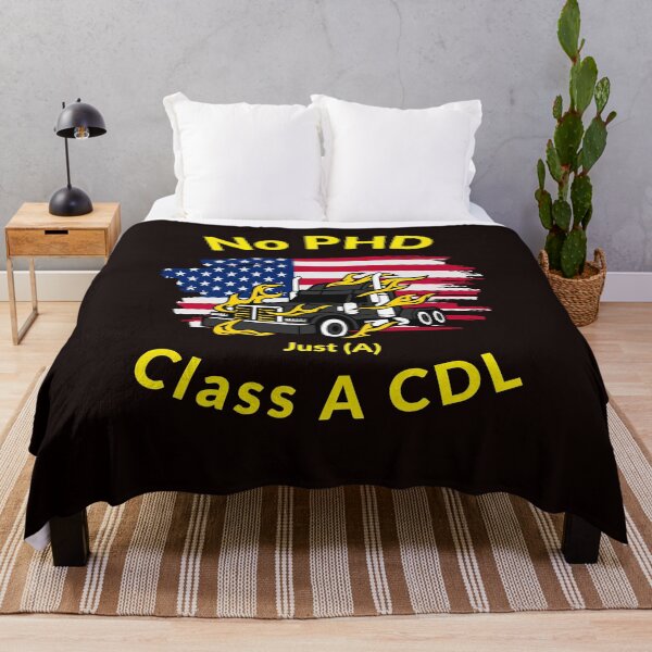Item preview, American Trucker, No PHD Just A Class A CDL BlkY designed and sold by TeamsterLife.