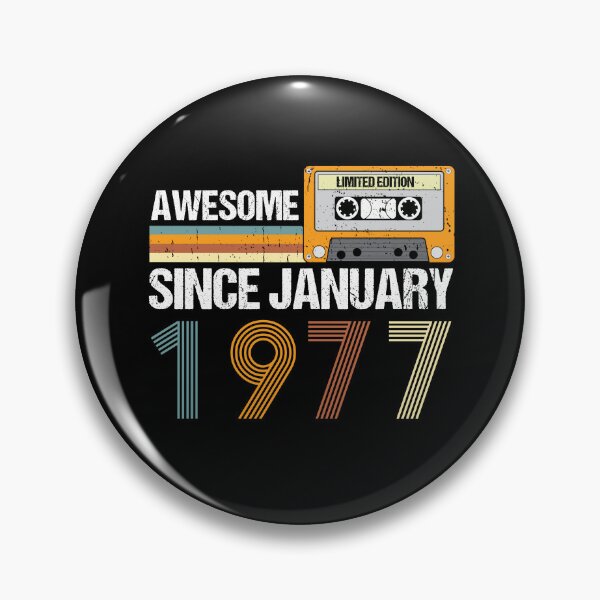 Item preview, Awesome Since January 1977 | 46th Birthday Gifts | 46 Years Old Gifts designed and sold by AMINE  ★★★★★.