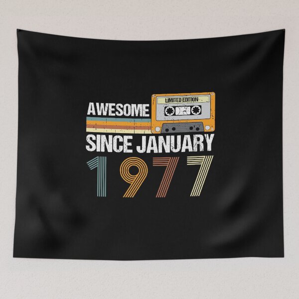 Item preview, Awesome Since January 1977 | 46th Birthday Gifts | 46 Years Old Gifts designed and sold by AMINE  ★★★★★.