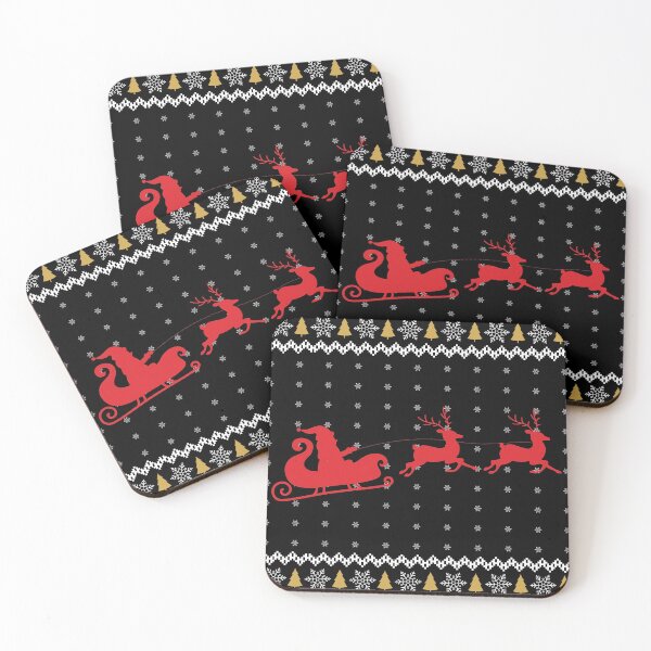 Item preview, Ugly Christmas Sweater Design, Santa and his sled designed and sold by Sunnyhova.