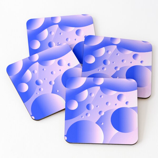 Item preview, Floating bubbles modern pattern blue pink designed and sold by TipTopTapo.