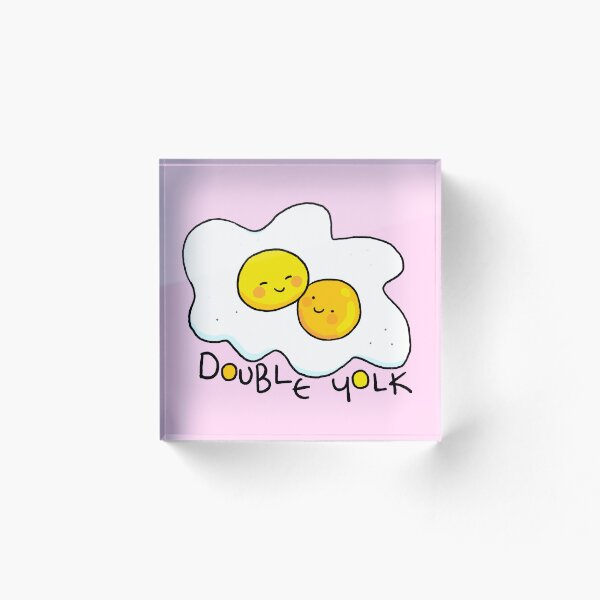 Aperçu de l'œuvre Double Yellow Egg Lovers - Rose créée et vendue par doodledate.