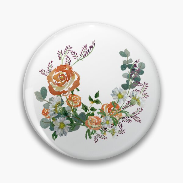 Artikelvorschau, Flower rose daisy branch design a watercolor entworfen und verkauft von Yana Mustafina | Boho Soulful Designs.