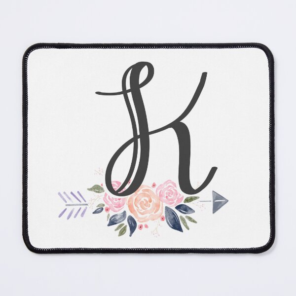 Item preview, Letter K Monogram Watercolor Roses designed and sold by MandyRosko.