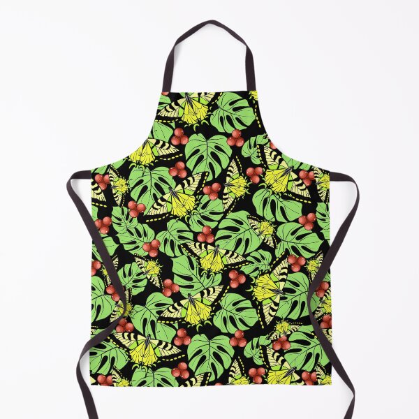Item preview, Tiger butterflies in monstera leaves designed and sold by Mashusha-art.