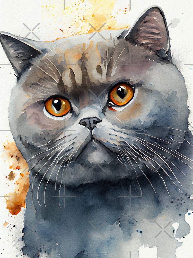 Scottish Fold Cat V2 - Watercolor paint Kids T-Shirt for Sale by