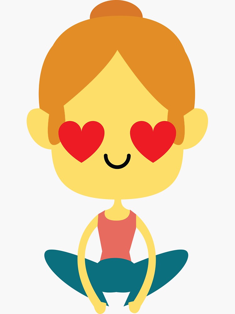 "Yoga Emoji " Sticker for Sale by HippoEmo Redbubble
