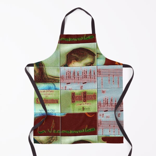 Item preview,  AMAZING PAINTING ABSTRACT PORTRAIT OF SERGEI RACHMANINOFF PIANIST MUSICIAN COMPOSER - CLASSICAL MUSIC SCORE - PATCHWORK SIGNATURE designed and sold by Ralek.