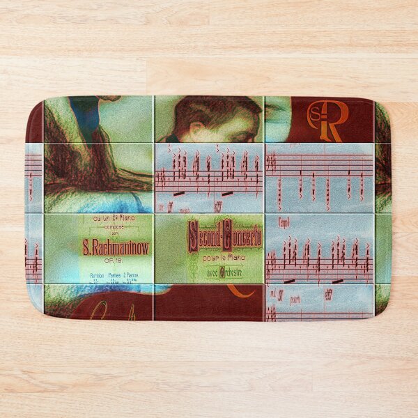 Item preview,  AMAZING PAINTING ABSTRACT PORTRAIT OF SERGEI RACHMANINOFF PIANIST MUSICIAN COMPOSER - CLASSICAL MUSIC SCORE - PATCHWORK SIGNATURE designed and sold by Ralek.