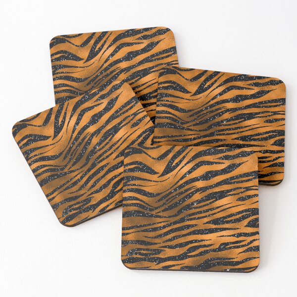 Item preview, Black and Orange Tiger Stripe Pattern designed and sold by Paulele.