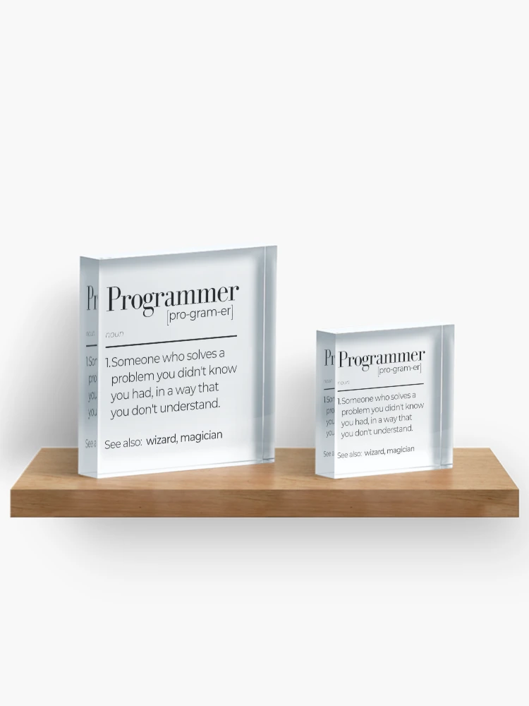 Thumbnail 3 of 5, Acrylic Block, Programmer Coding Computer Science Developer Gift designed and sold by FAVOURHOODprint.