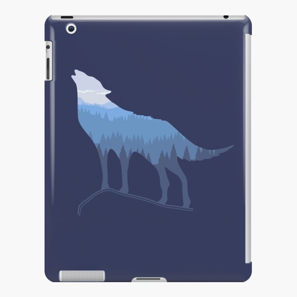 Call of the Gray Wolf across the forest mountains iPad Snap Case