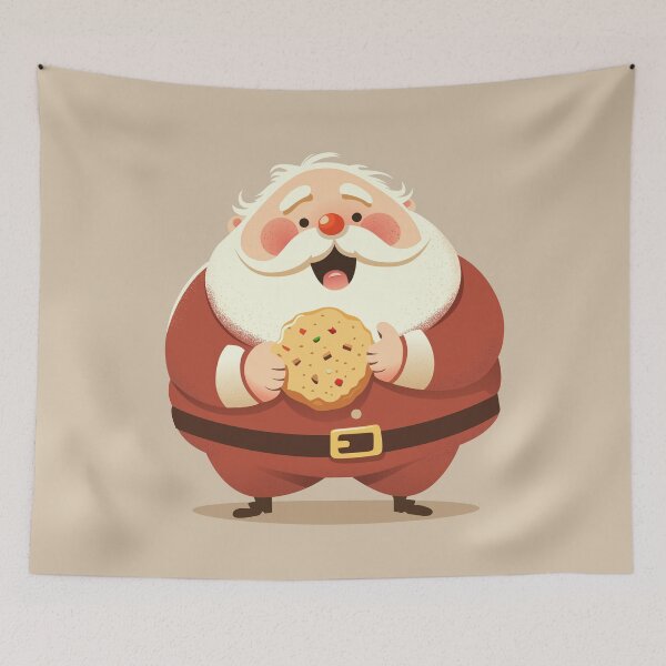 Item preview, Santa Claus eats a big cookie designed and sold by jordygraph.
