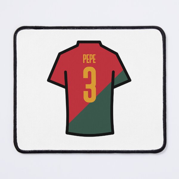 Item preview, Pepe #3 POR Red Green 22 Football Jersey designed and sold by Millustgfx.