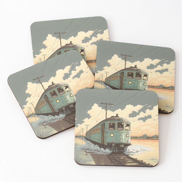 Item preview, Retro Anime Style Old Japanese Train designed and sold by KaPrints.