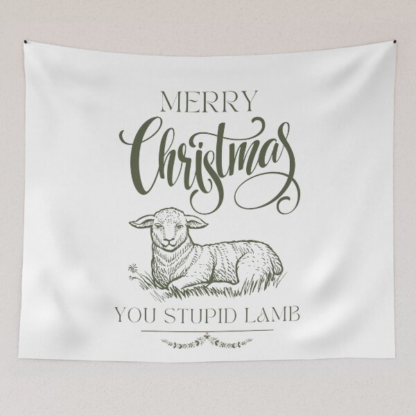 Item preview, Merry Christmas you stupid lamb designed and sold by SpiderMonkey913.
