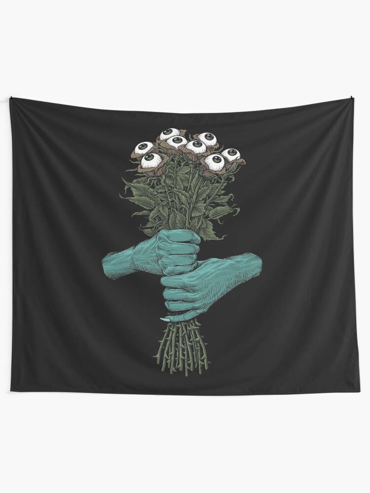 Alternate view of Monster Bouquet  Tapestry