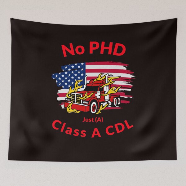 Item preview, American Trucker, No PHD Just A Class A CDL RR designed and sold by TeamsterLife.