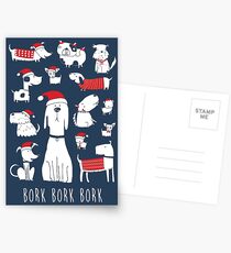 Postales perros en Navidad - bork bork bork