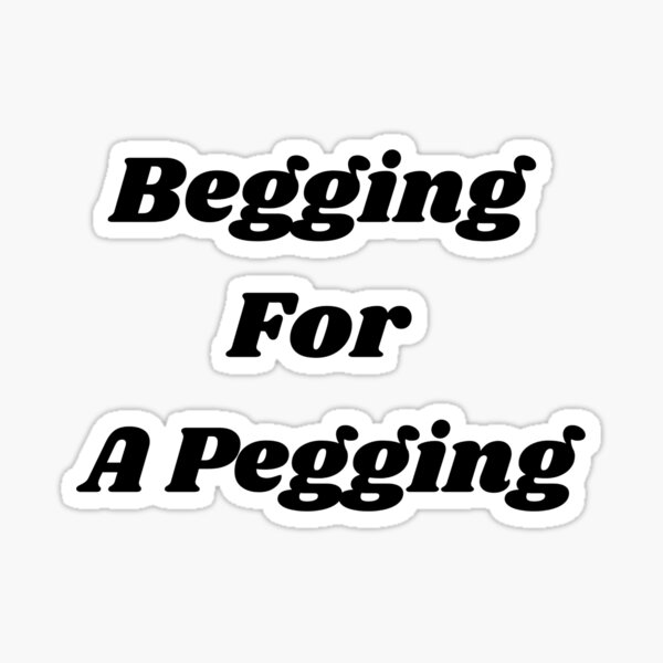 Begging For A Pegging Sticker For Sale By Ushopx0 Redbubble