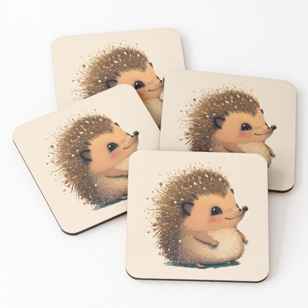 Item preview, Little cute hedgehog with big eyes designed and sold by badbug.