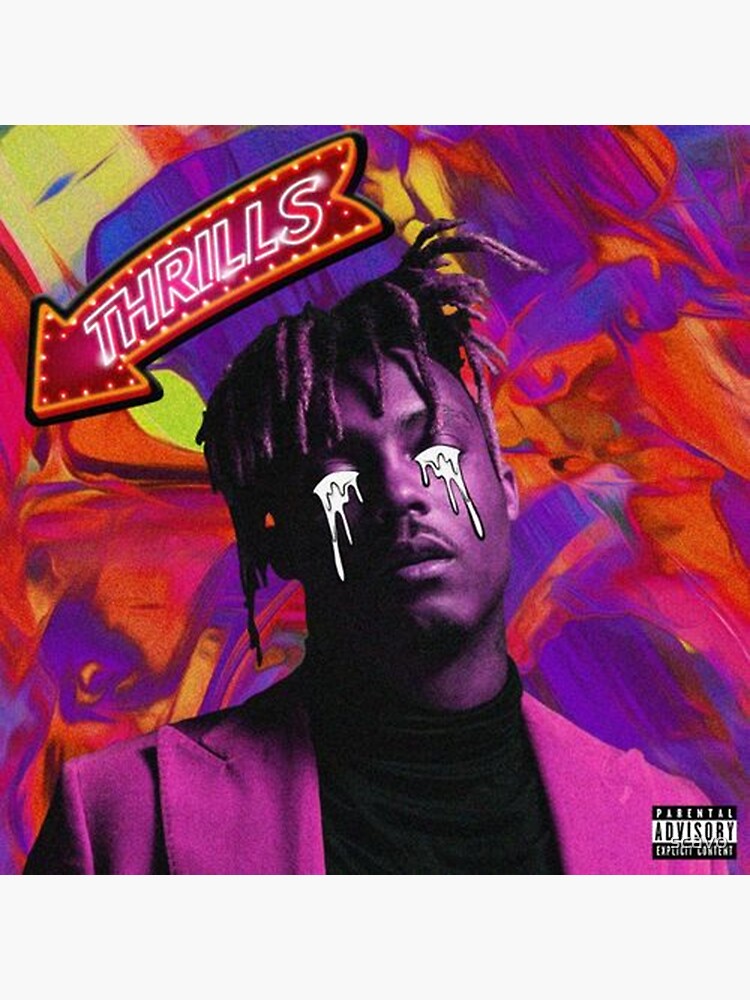 "juice wrld thrills album cover art" Sticker for Sale by scavo Redbubble