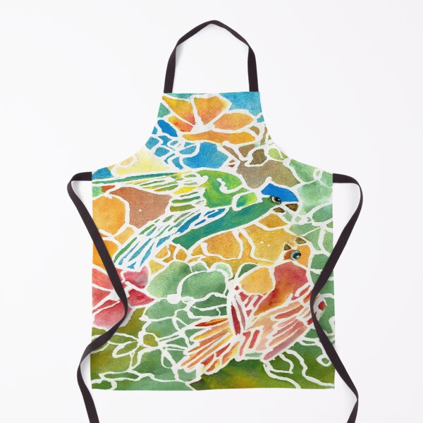 Item preview, Parakeets Stain Glass designed and sold by rosiebrown.