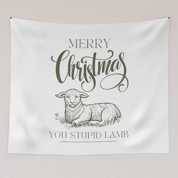 Item preview, Merry Christmas you stupid lamb designed and sold by SpiderMonkey913.